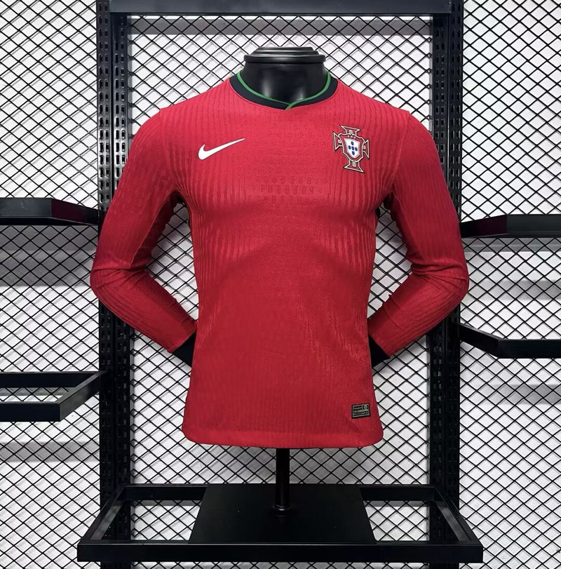Camisola Manga Comprida Portugal 2024 Home Versão Jogador