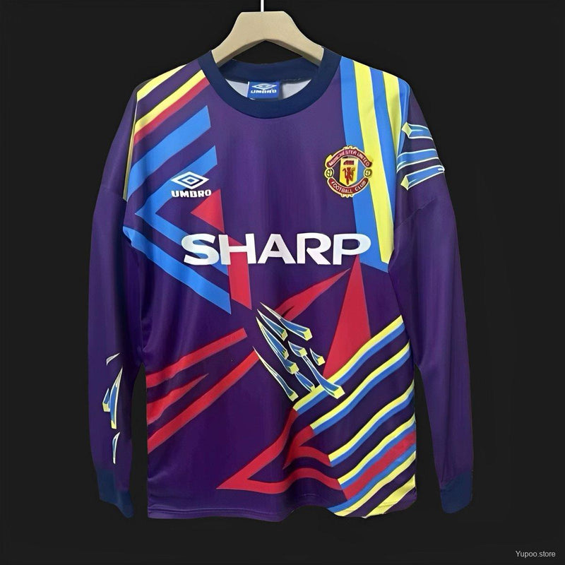 Camisola Retrô Manga Comprida Manchester United 1992-93 Goleiro