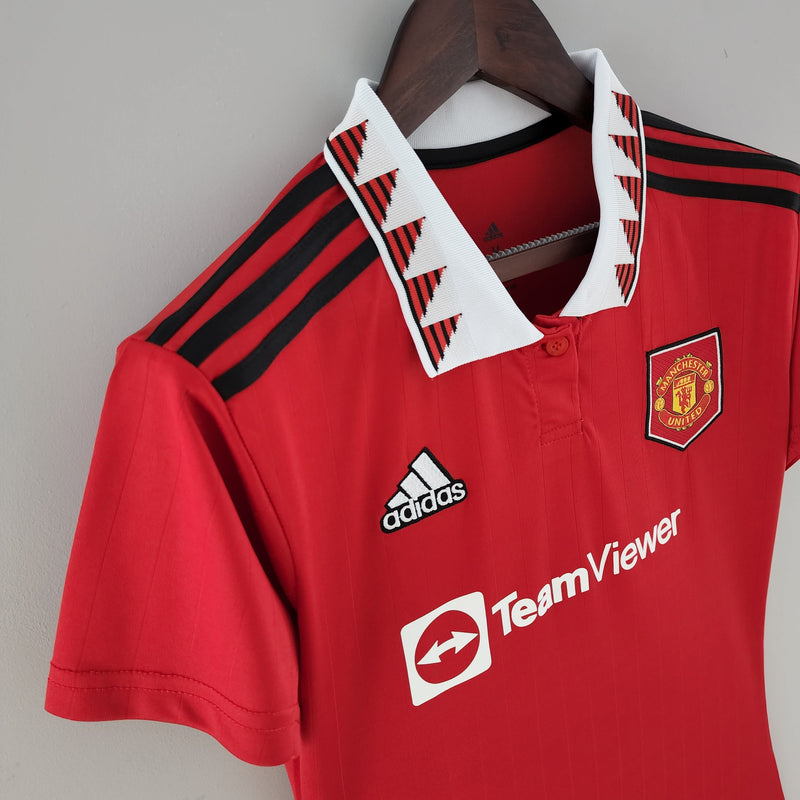 Camisola Feminina Manchester United 2022/23 Home