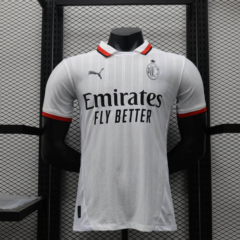 Camisola Ac Milan 2024-25 Away Branca Versão Jogador