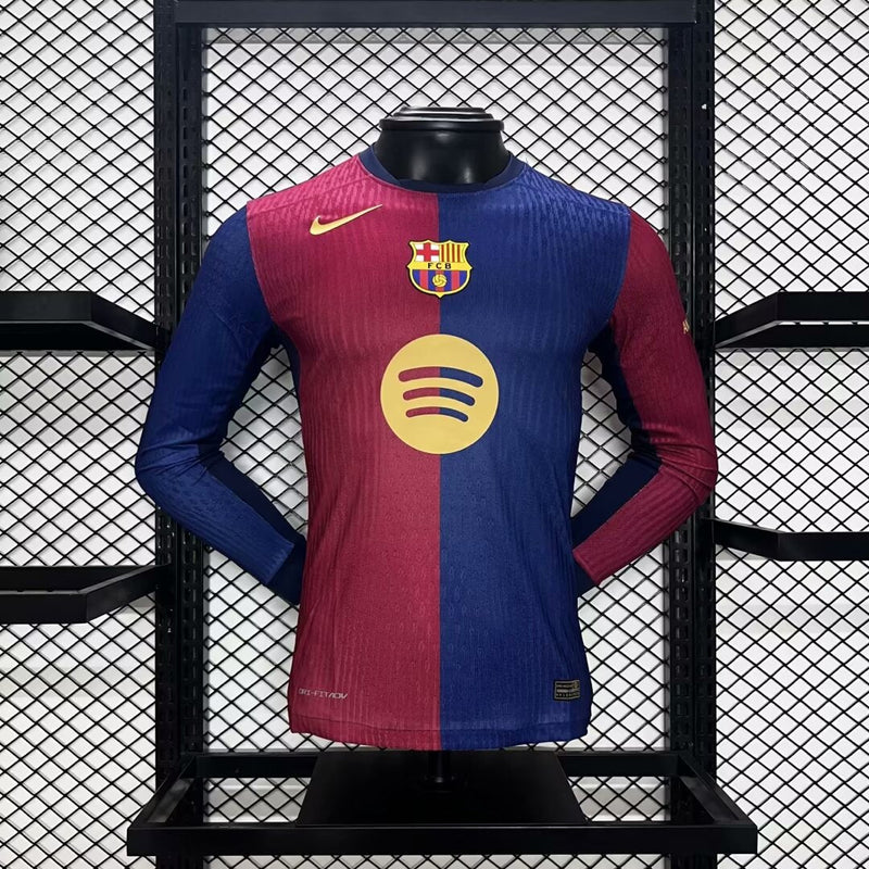 Camisola Manga Comprida FC Barcelona 2024-25 Home Versão Jogador