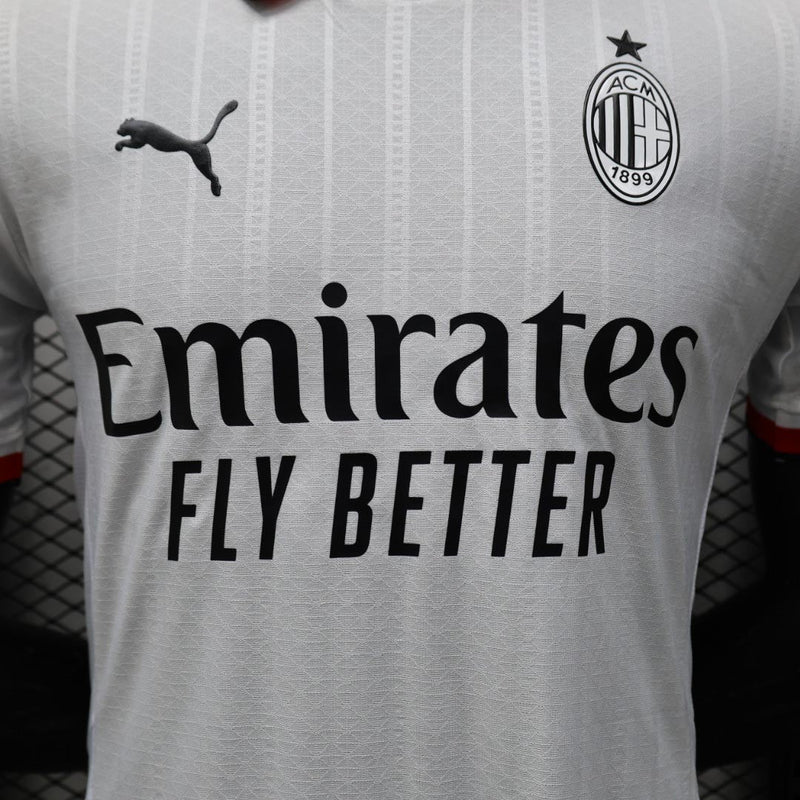 Camisola Ac Milan 2024-25 Away Branca Versão Jogador