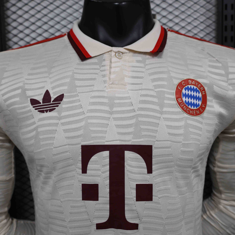 Camisola Manga Comprida FC Bayern Munique 2024-25 Edição 125º Aniversário  Versão Jogador