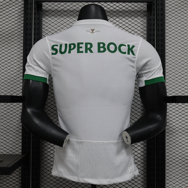 Camisola Sporting 2023-24 Away Branca Versão Jogador