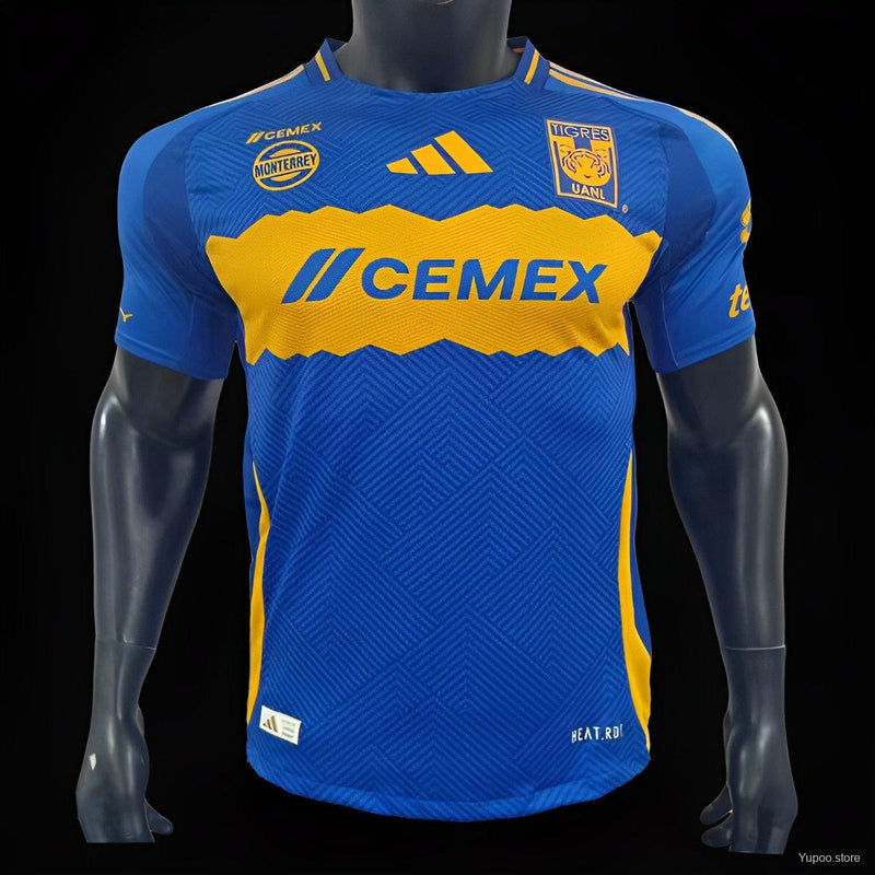 Camisola Tigres UANL 2023-24 Away Azul Versão Jogador