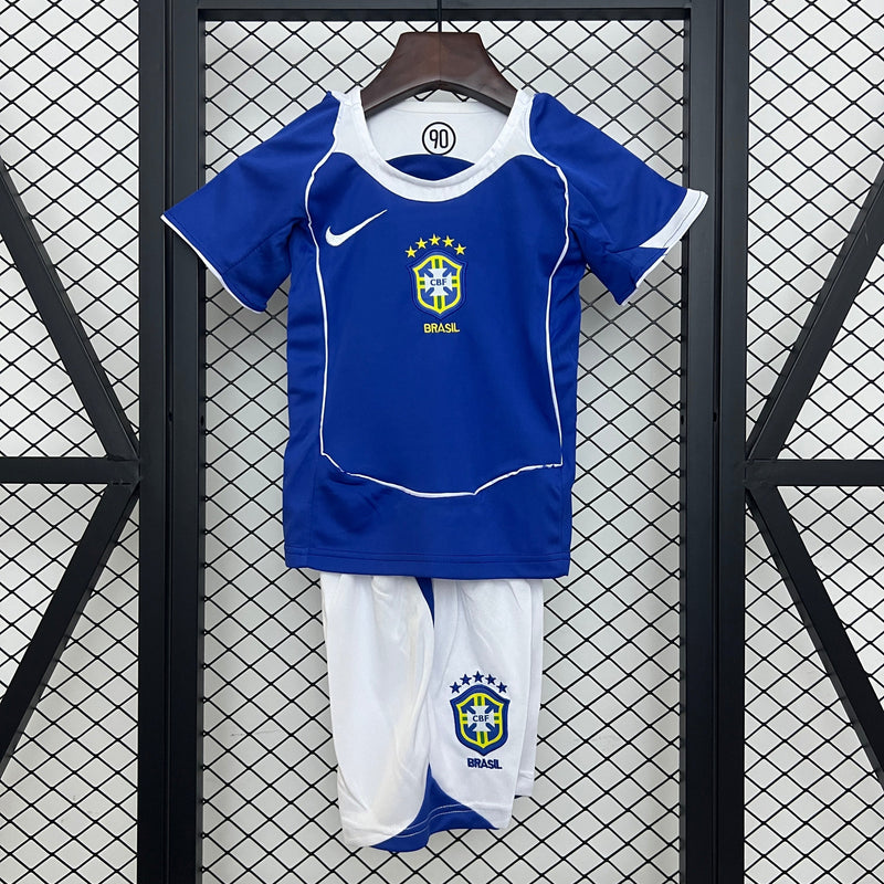 Conjunto Infantil Retrô Brasil 2004 Away