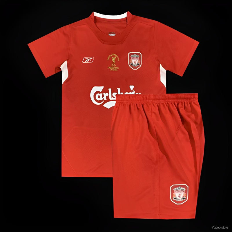 Conjunto Infantil Retrô Liverpool 2004-05 - Home  UCL