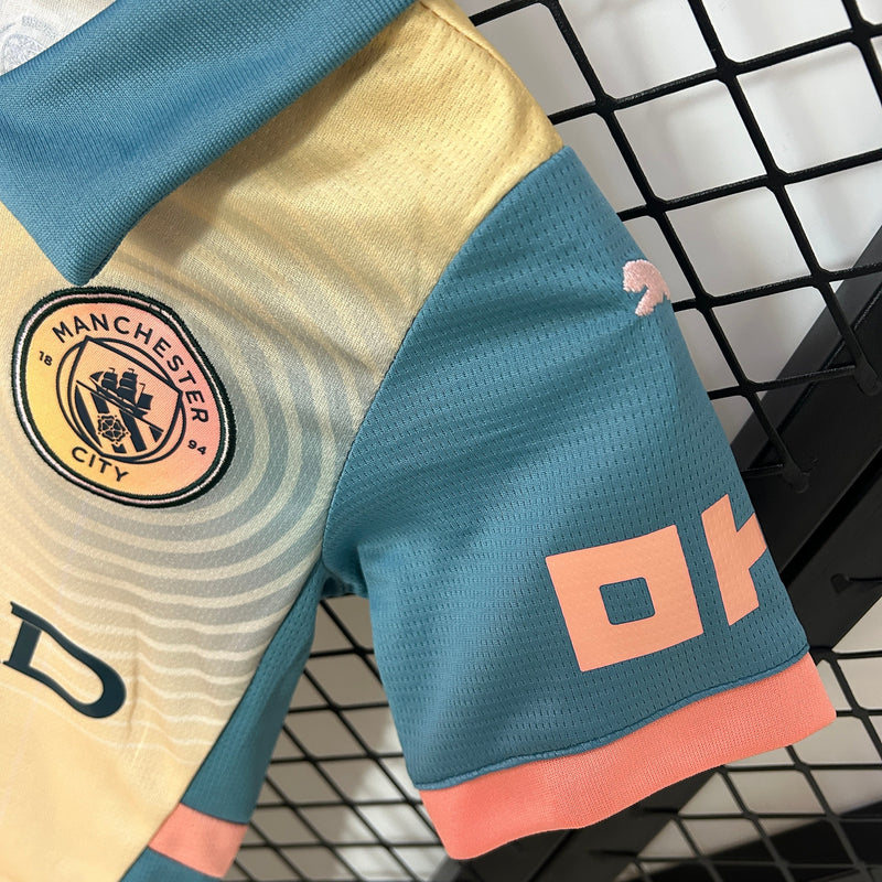 Conjunto Infantil Manchester City 2024/25 -  Fourth