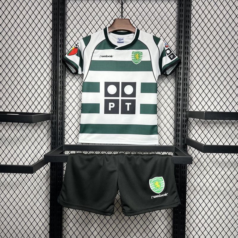 Conjunto Infantil Retrô Sporting CP 2001-03 Home