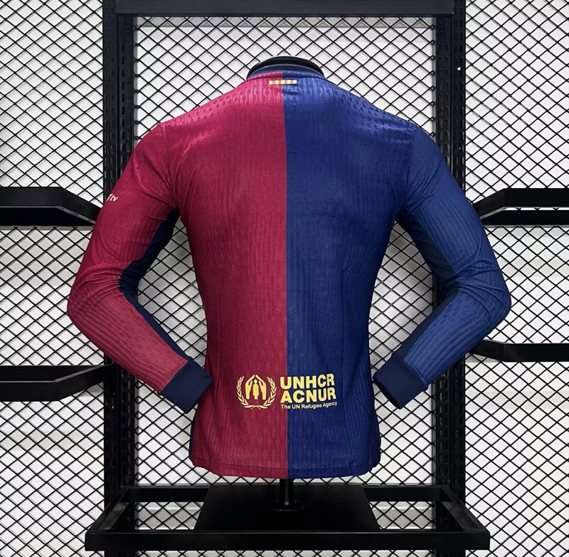 Camisola Manga Comprida FC Barcelona 2024-25 Home Versão Jogador