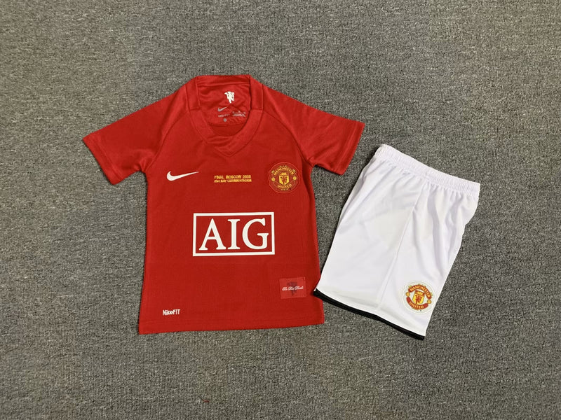 Conjunto Infantil Retrô Manchester United 2007-08 - Home Final UCL
