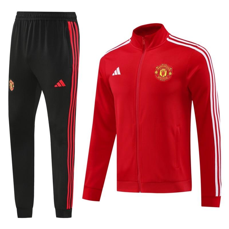 Conjunto de Treino Manchester United 2024-25 - Casaco sem Capuz