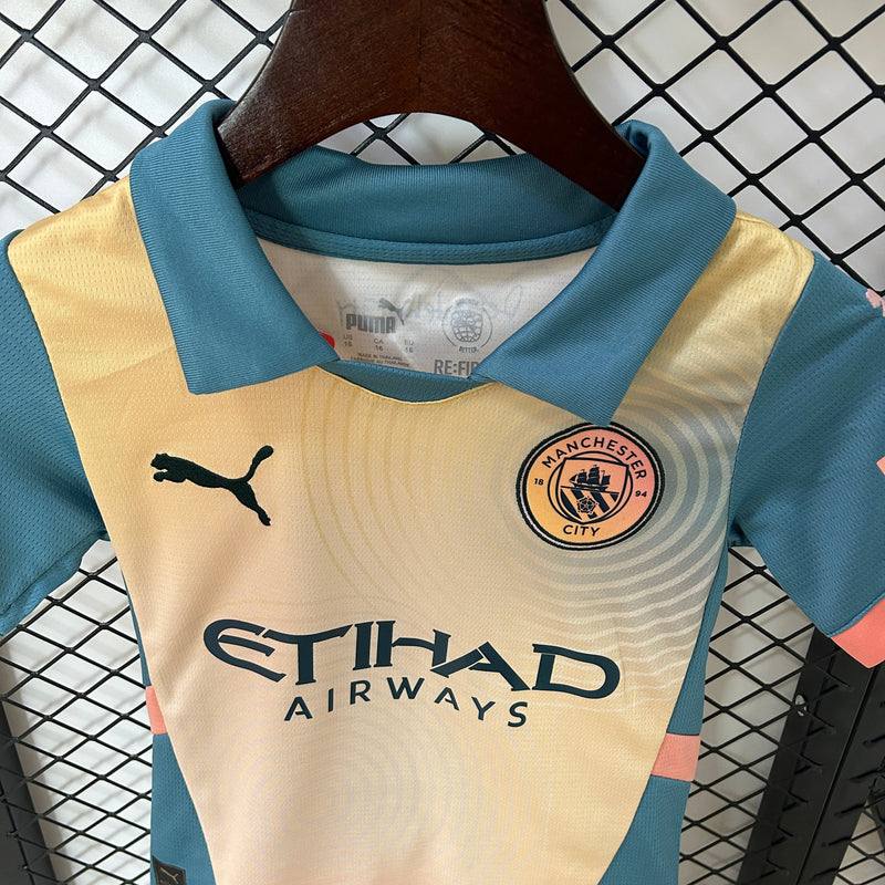 Conjunto Infantil Manchester City 2024/25 -  Fourth