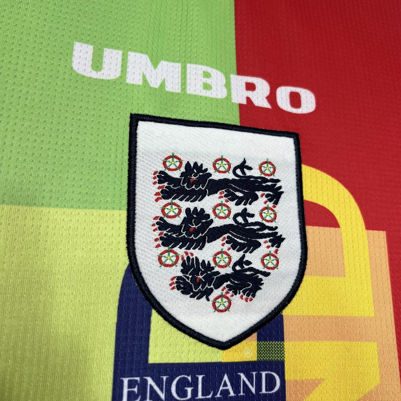 Camisola Retrô Manga Comprida Inglaterra 1996 Goleiro