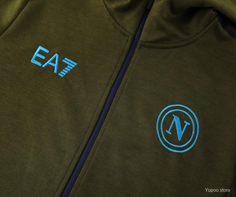 Conjunto de Treino Napoli 2024-25 - Casaco Com Capuz