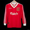 Camisola Retrô Manga Comprida Liverpool 1995-96 - Home