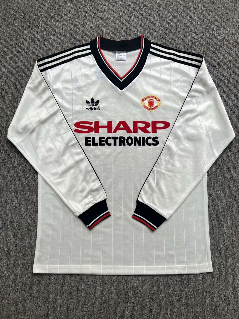 Camisola Retrô Manga Comprida Manchester United 1982-83 Away
