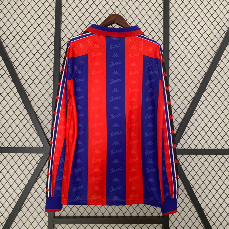 Camisola Retrô Manga Comprida FC Barcelona 1996-97 - Home