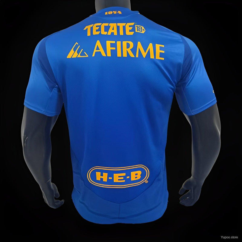 Camisola Tigres UANL 2023-24 Away Azul Versão Jogador