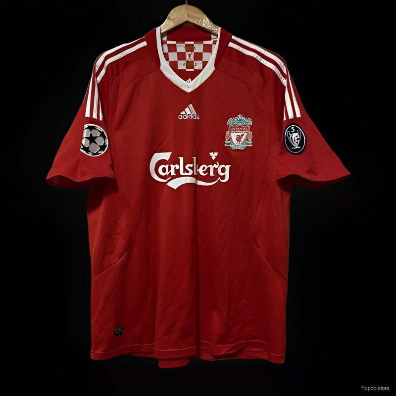 Camisola Retrô Liverpool 2009-10 - Home UCL