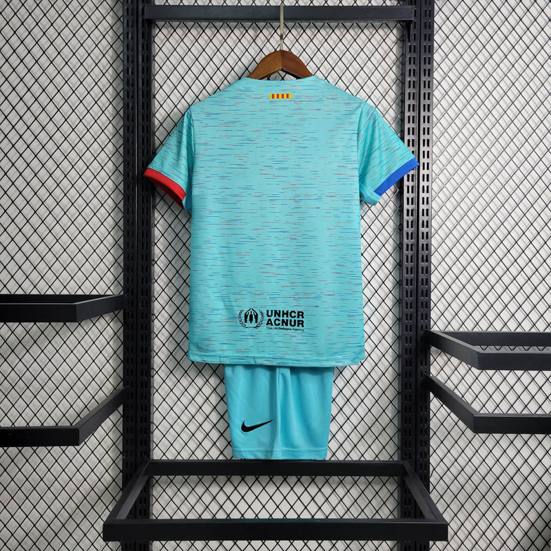 Conjunto Infantil Barcelona 2023/24 - Terceira