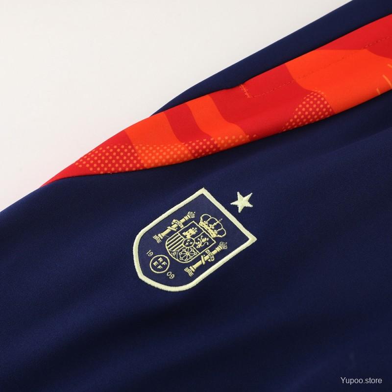 Conjunto de Treino Espanha 2024 - Casaco sem Capuz