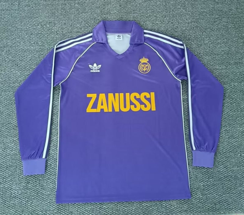 Camisola Retrô Manga Comprida Real Madrid 1983-84 - Away