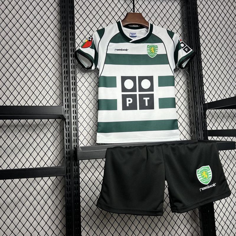 Conjunto Infantil Retrô Sporting CP 2001-03 Home