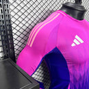 Camisola Manga Comprida Alemanha 2024 Alternativa Rosa Versão Jogador