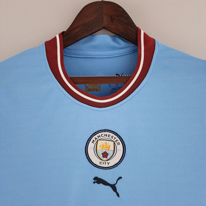 Camisola Feminina Manchester City 2022/23 Home