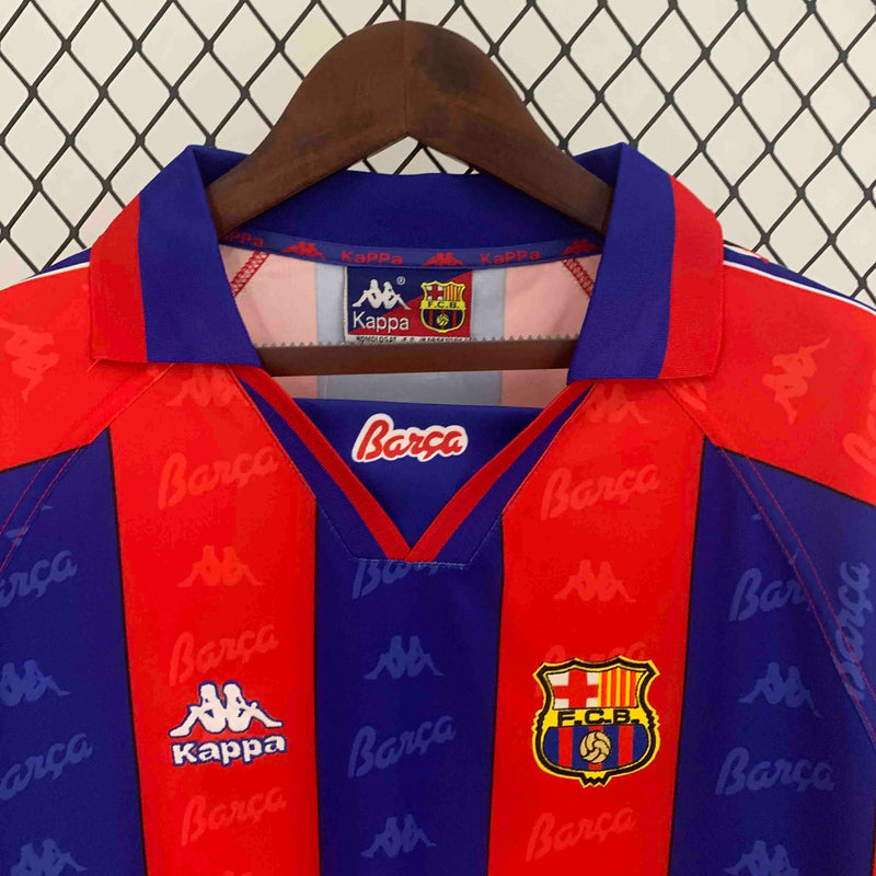 Camisola Retrô Manga Comprida FC Barcelona 1996-97 - Home