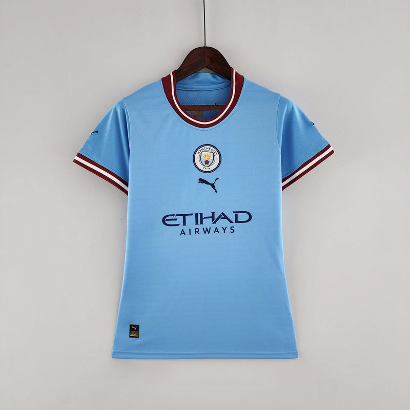 Camisola Feminina Manchester City 2022/23 Home