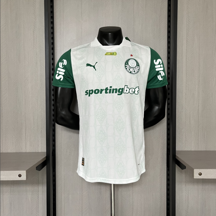 Camisola SE Palmeiras 2025-26 Away Versão Jogador Todos Patrocinadores