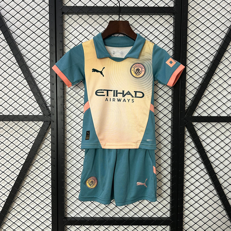 Conjunto Infantil Manchester City 2024/25 -  Fourth