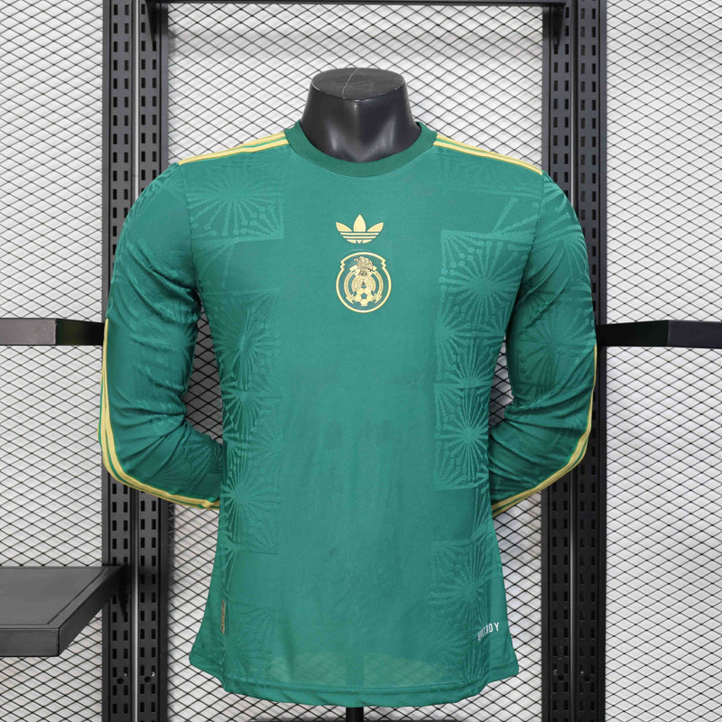Camisola Manga Comprida México 2025 Edição Gold-Cup Versão Jogador