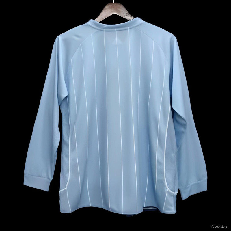 Camisola Retrô Manga Comprida Manchester City 2007-08 Home