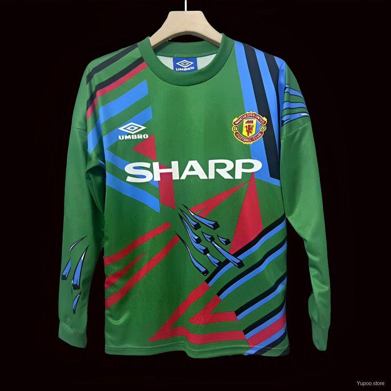 Camisola Retrô Manga Comprida Manchester United 1992-93 Goleiro