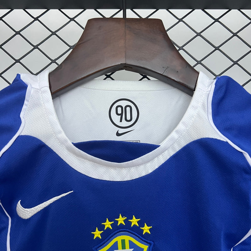 Conjunto Infantil Retrô Brasil 2004 Away